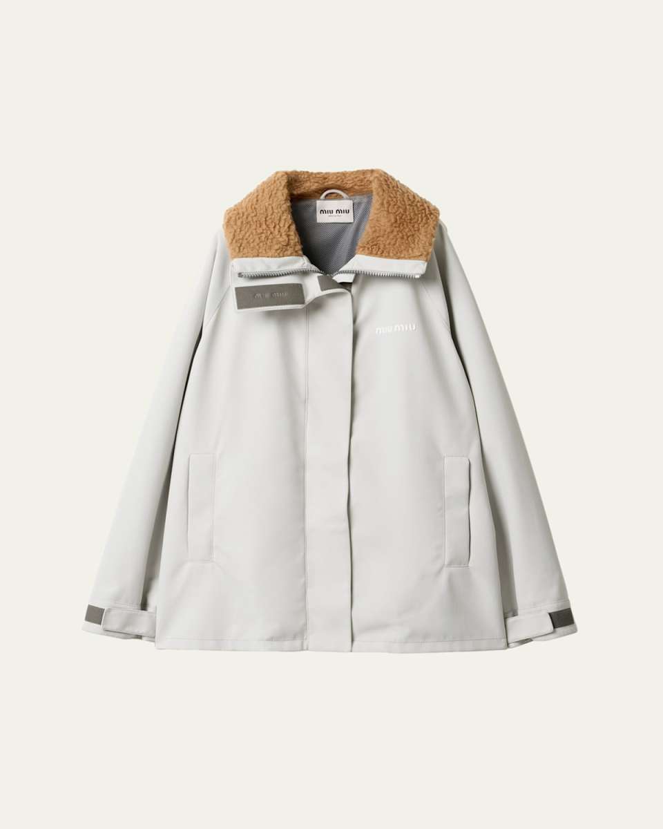 Shearling Collar Oversized Jacket